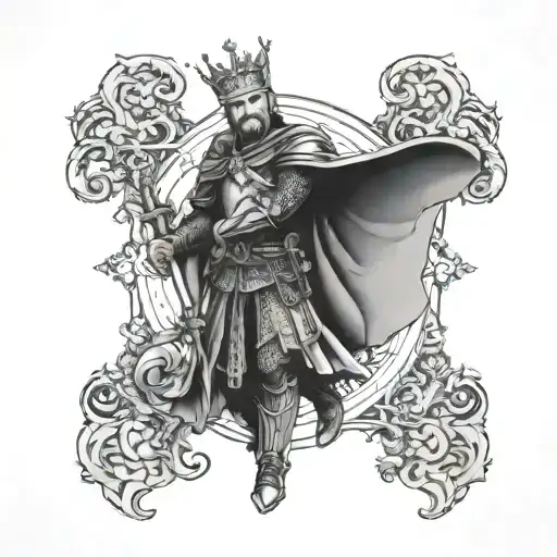 King Arthur tattoo design idea