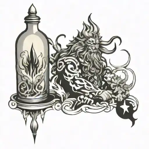 living off Gods mana tattoo design idea