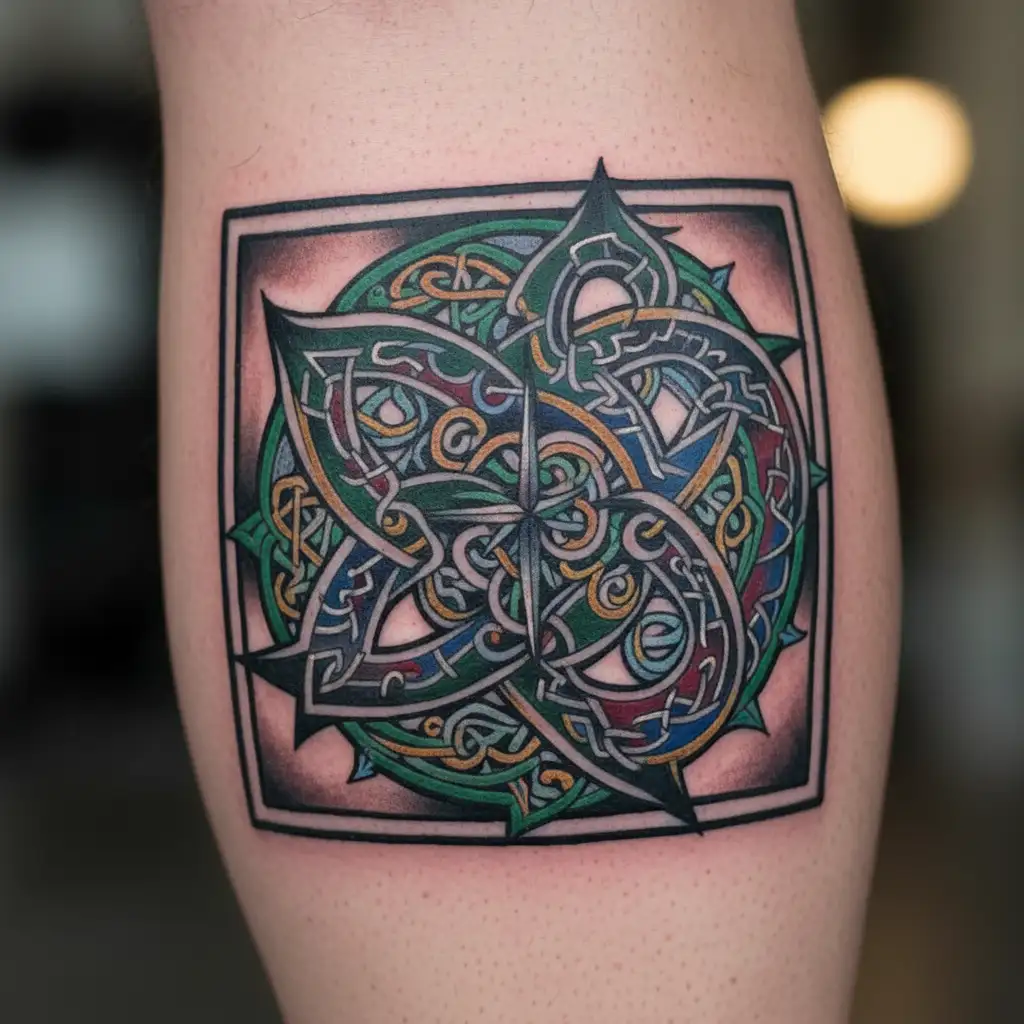 Welsh celtic knot tattoo design idea