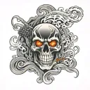 ghost rider smoke tattoo design idea