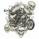 ghost rider smoke tattoo design idea