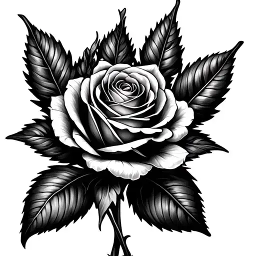 bundle of hyacinths and a rose intertwined - no leaves tattoo design idea