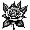 bundle of hyacinths and a rose intertwined - no leaves tattoo design idea