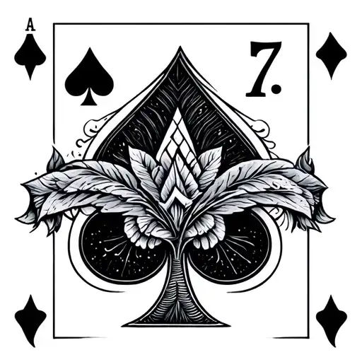 7 of spades 2 of diamonds tattoo design idea