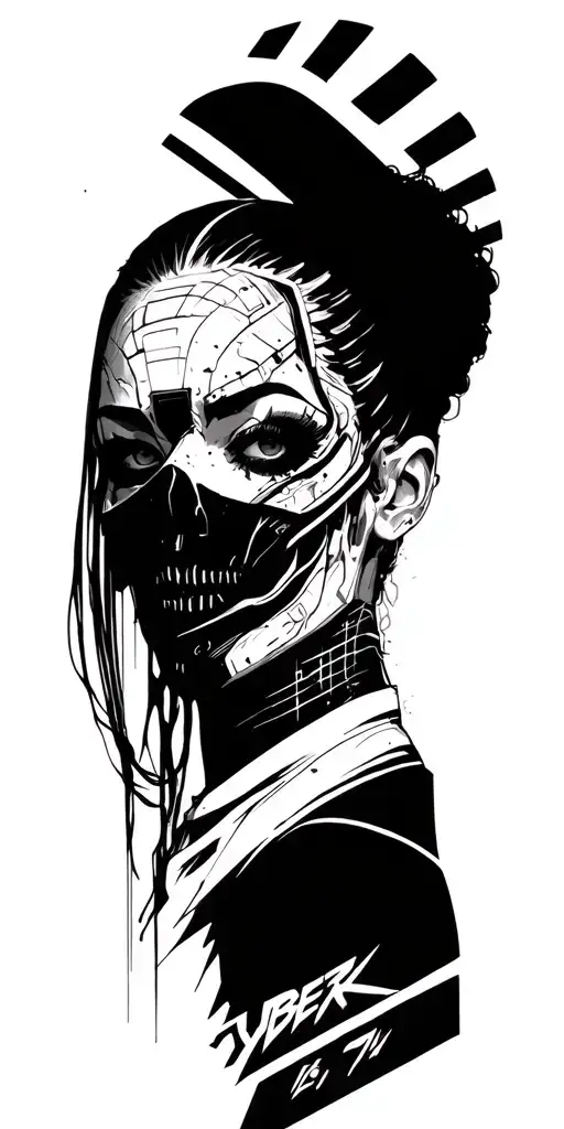 Cyberpunk 2077 tattoo design idea