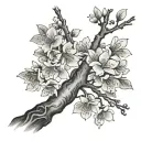 cherry blossom tree tattoo design idea