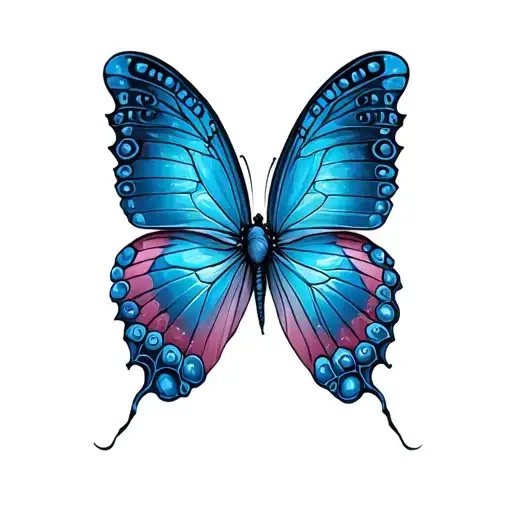 A butterfly, whose wings are made by footprints and Tentacles made by fingerprints tattoo design idea