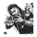 trap gang member tattoo design idea