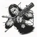 trap gang member tattoo design idea