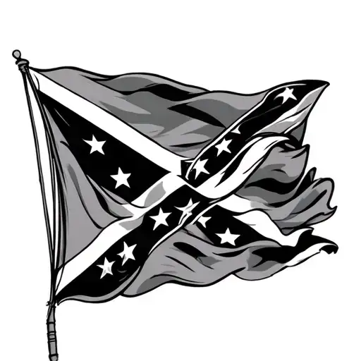 A rebel flag with Hank Williams Junior tattoo design idea