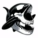 orca skull tattoo design idea
