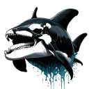 orca skull tattoo design idea