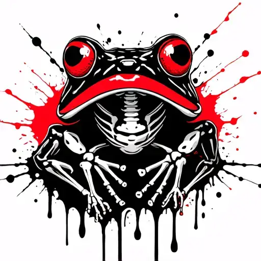 Frog Skeleton tattoo design idea
