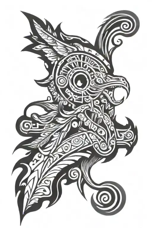 cherokee tribal sleeve tattoo depicting tattoo design idea