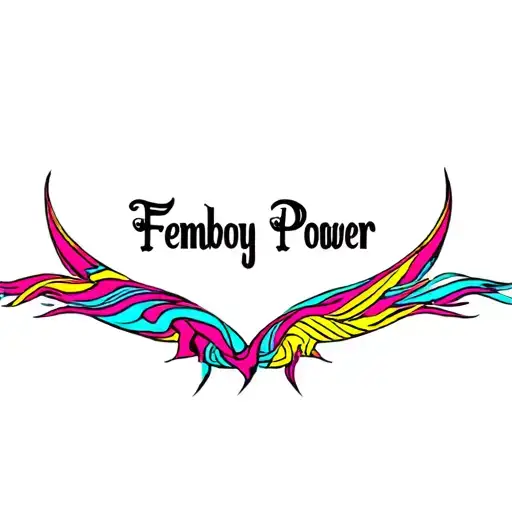 "Femboy Power" "Femboy Power" "tribal" "slut" "pinstripes" "color" "womb position" "emo" "femboy" tattoo design idea