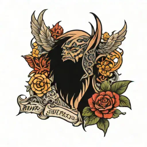 He who overcomes himself wins tattoo design idea