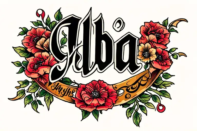 Write "Alba" tattoo design idea