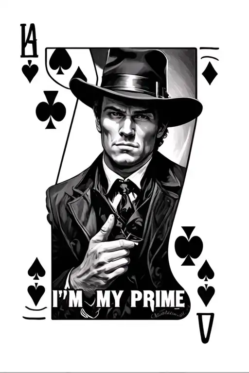 Val Kilmer Doc Holliday playing cards "I'm in my prime" tattoo design idea