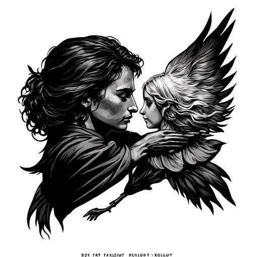 A tattoo of a person who is ready to come to the rescue is faithful and honest with love, Kolkoy and at the same time gentle with loved ones tattoo design idea