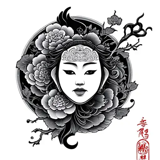 Chinese charm tattoo design idea