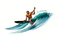 wakeboard tattoo design idea