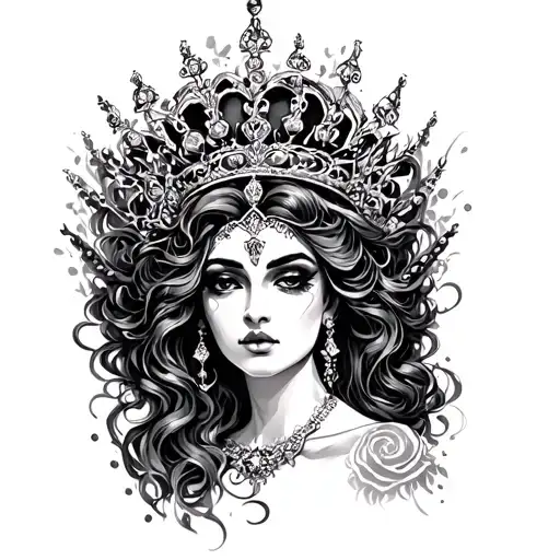 Black Queen tattoo design idea