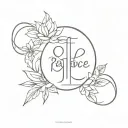 patience, peace and tranquility tattoo design idea