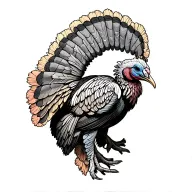 Turkey wing attached tattoo design idea