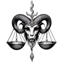 Libra Aries tattoo design idea