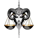 Libra Aries tattoo design idea