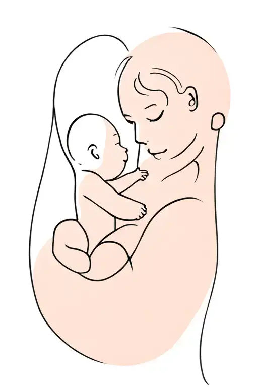 Son and Dad baby tattoo design idea