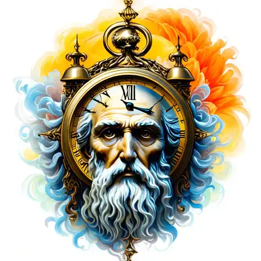 Father Time tattoo design idea