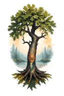 oaktree arm tattoo tattoo design idea