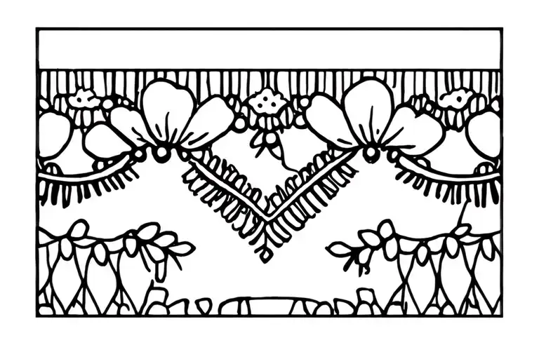 wedding garter tattoo design idea