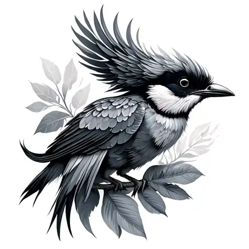 quetzal bird tattoo design idea