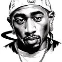 2pac shakur tattoo design idea