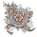 Hindu good tattoo design idea