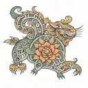 Hindu good tattoo design idea