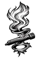 tig torch tattoo design idea