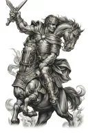 alexander the great in battle tattoo design idea