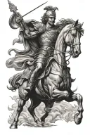 alexander the great in battle tattoo design idea