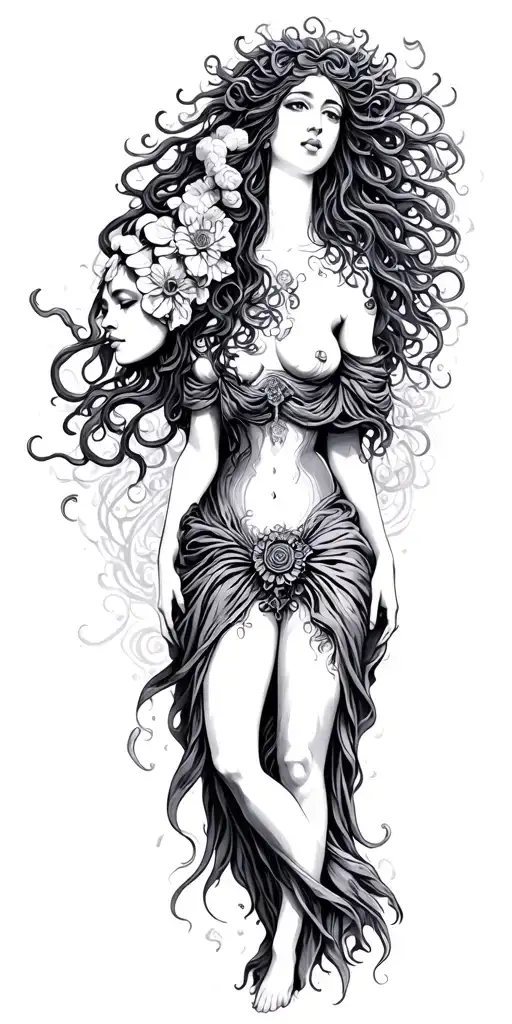 Hecate,Medusa,Persephone, Lilith tattoo design idea