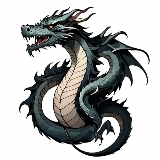 Dragon Wrapped Around Arm tattoo design idea