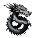 Dragon Wrapped Around Arm tattoo design idea