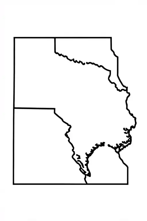 separate state outlines of Nebraska, Texas, and Georgia. touching but not integrated with eachother. tattoo design idea