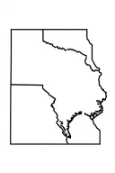 separate state outlines of Nebraska, Texas, and Georgia. touching but not integrated with eachother. tattoo design idea