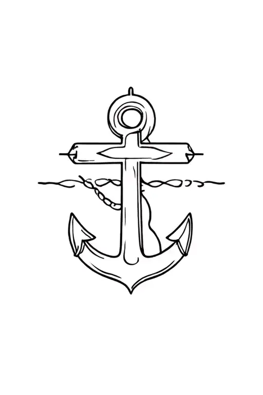 Jesus is my anchor cross tattoo design idea