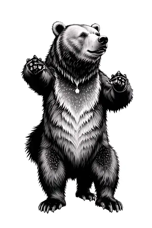 Nordic bear tattoo design idea