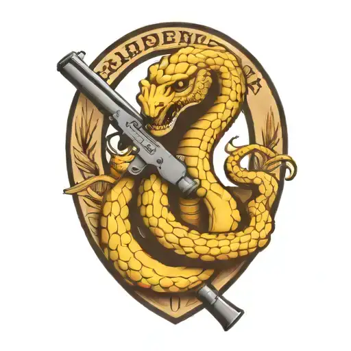 gadsden flag guns tattoo design idea