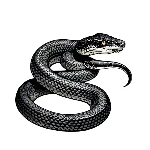 snake wrapped around arm tattoo design idea